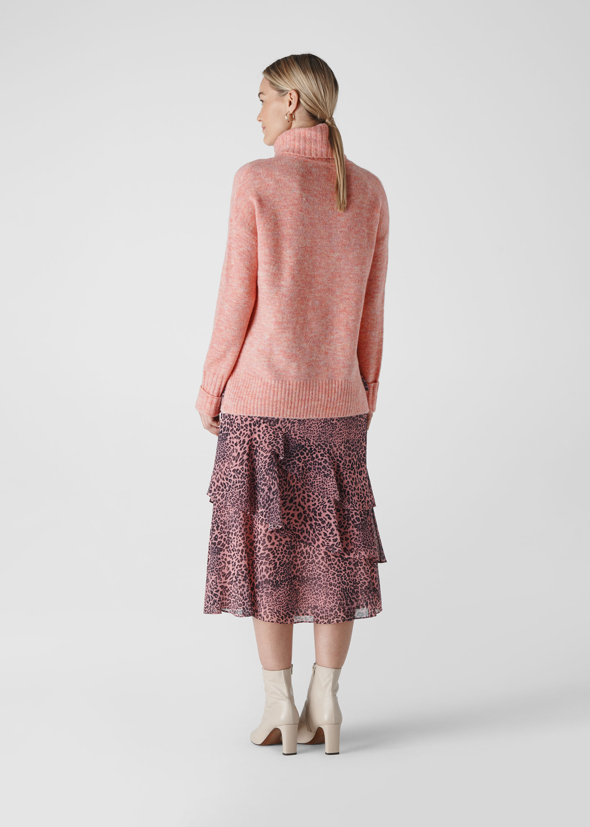 Pink oversized roll neck jumper store