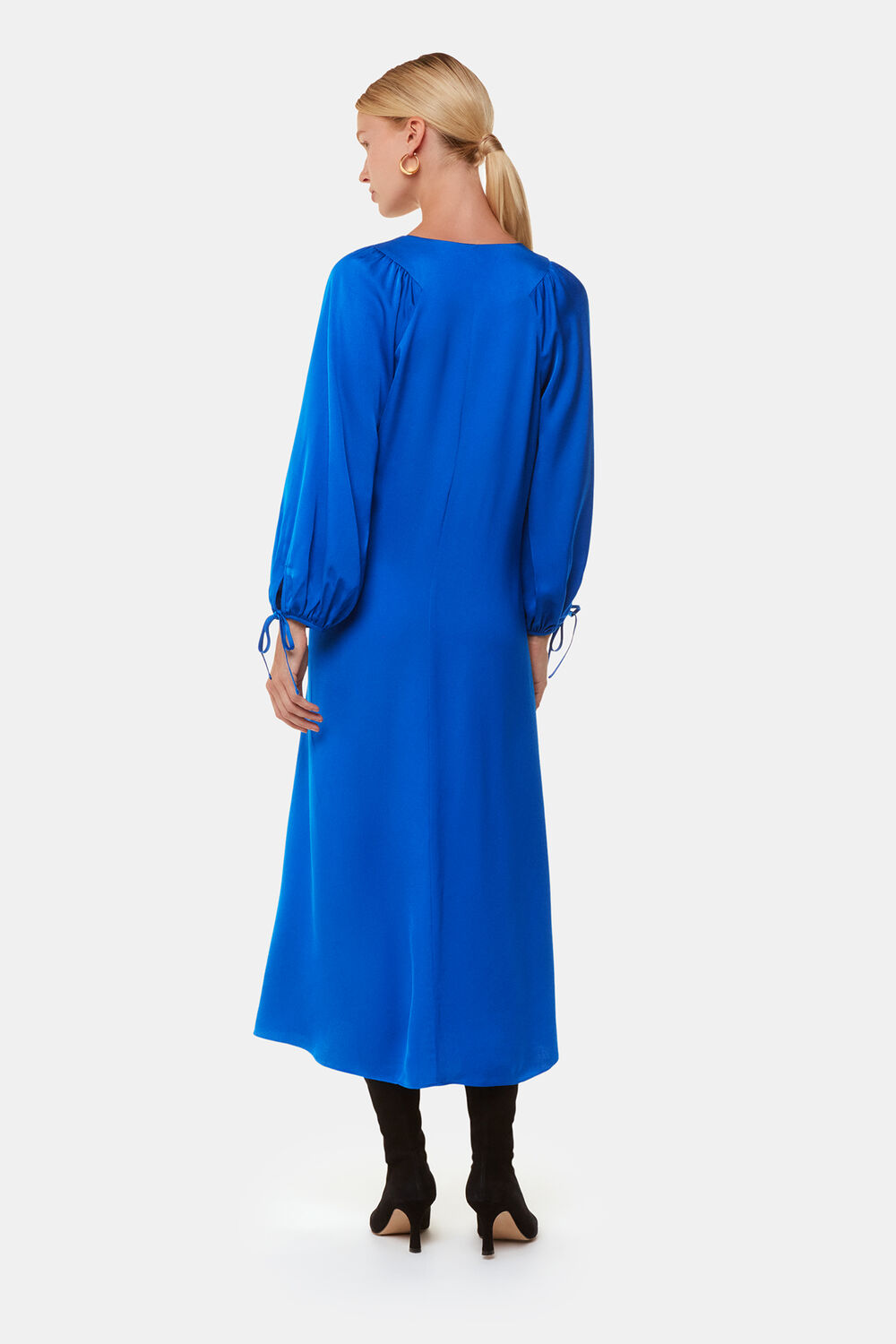 Molly Satin Ruched Dress