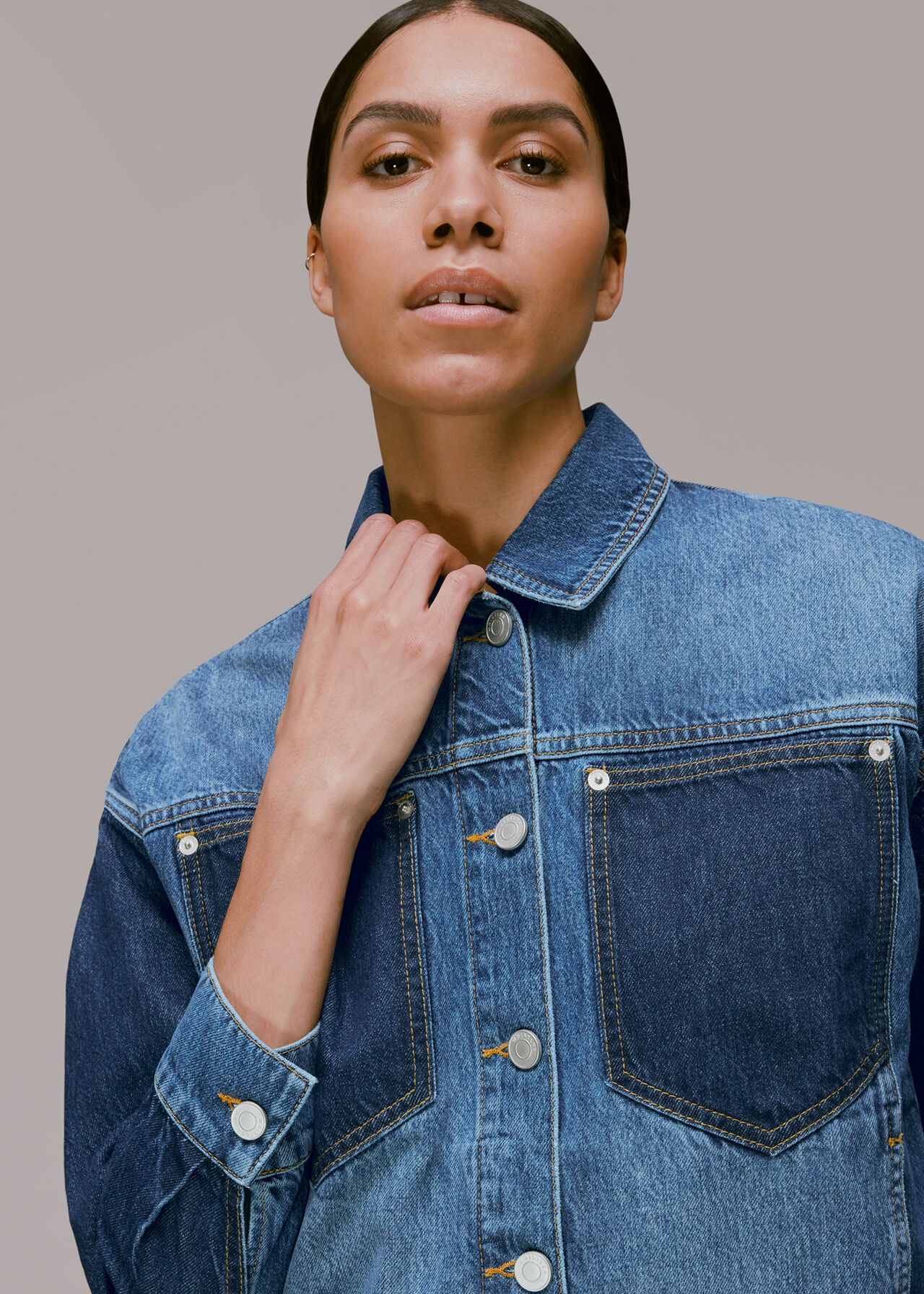 Ella Patchwork Denim Jacket