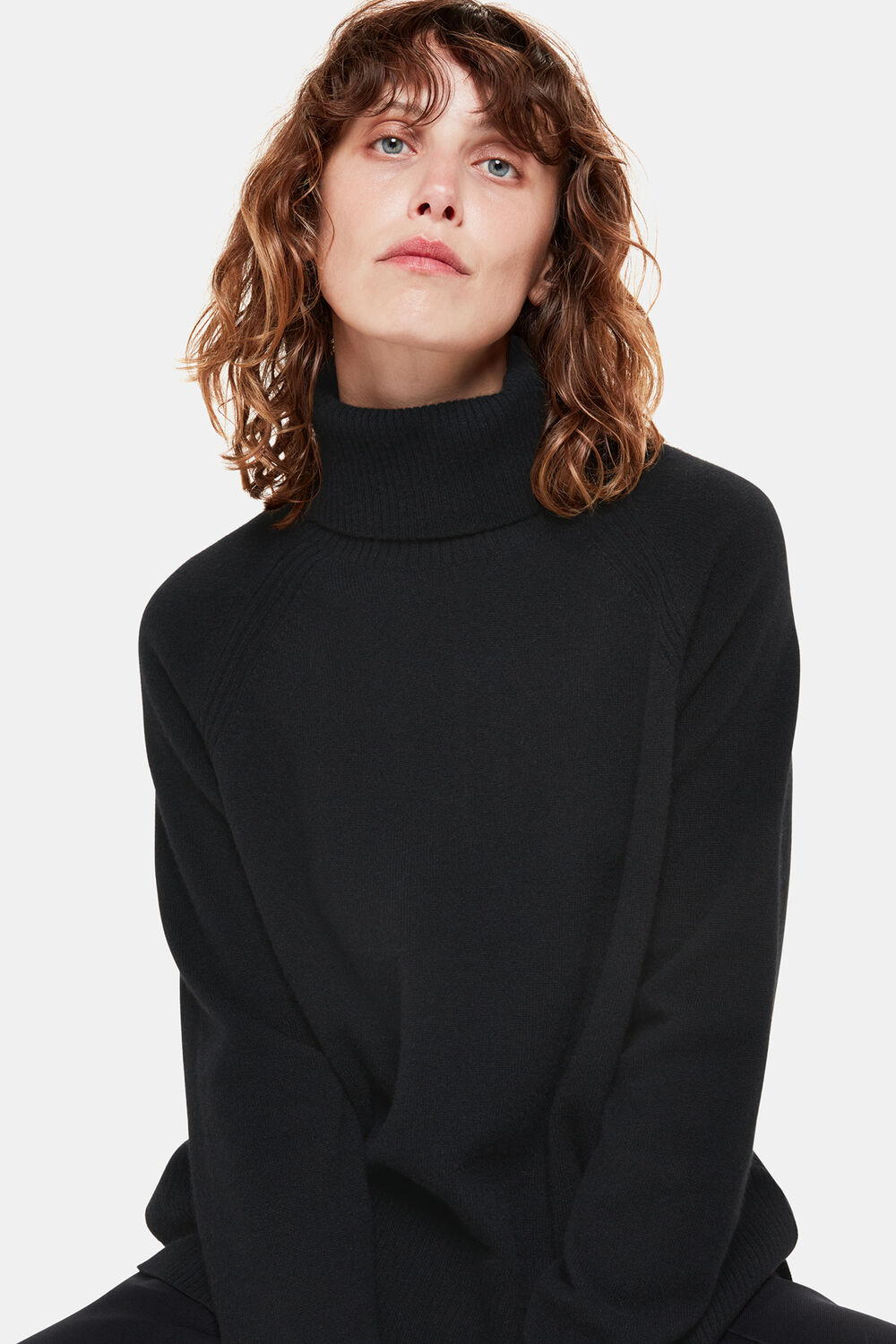 Black Cashmere Turtleneck Sweater
