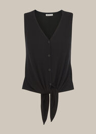 Button Down Ribbed Tank Top