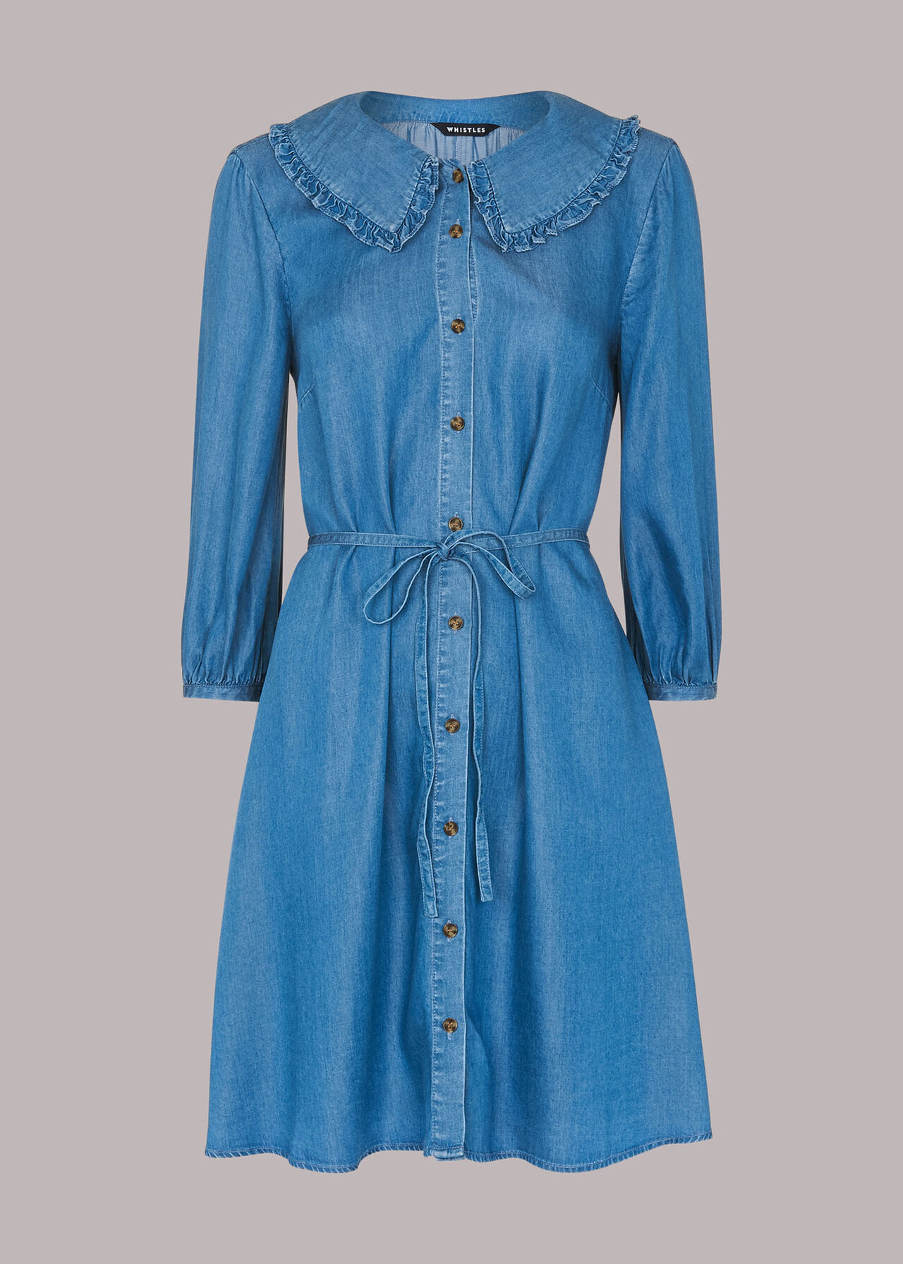 Chambray Collar Dress