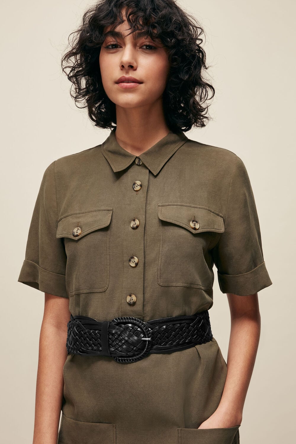 Wide Woven Belt