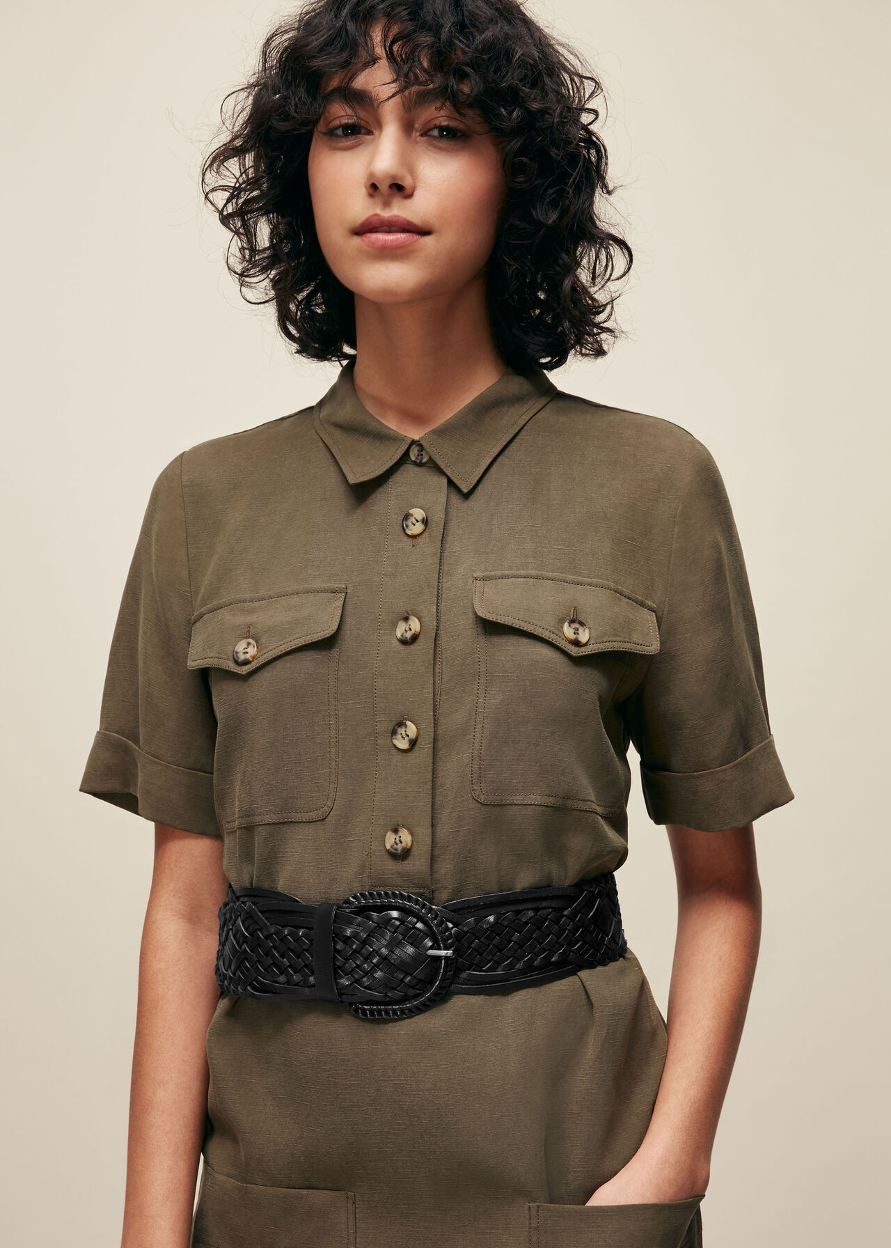 Wide Woven Belt