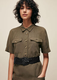 Wide Woven Belt