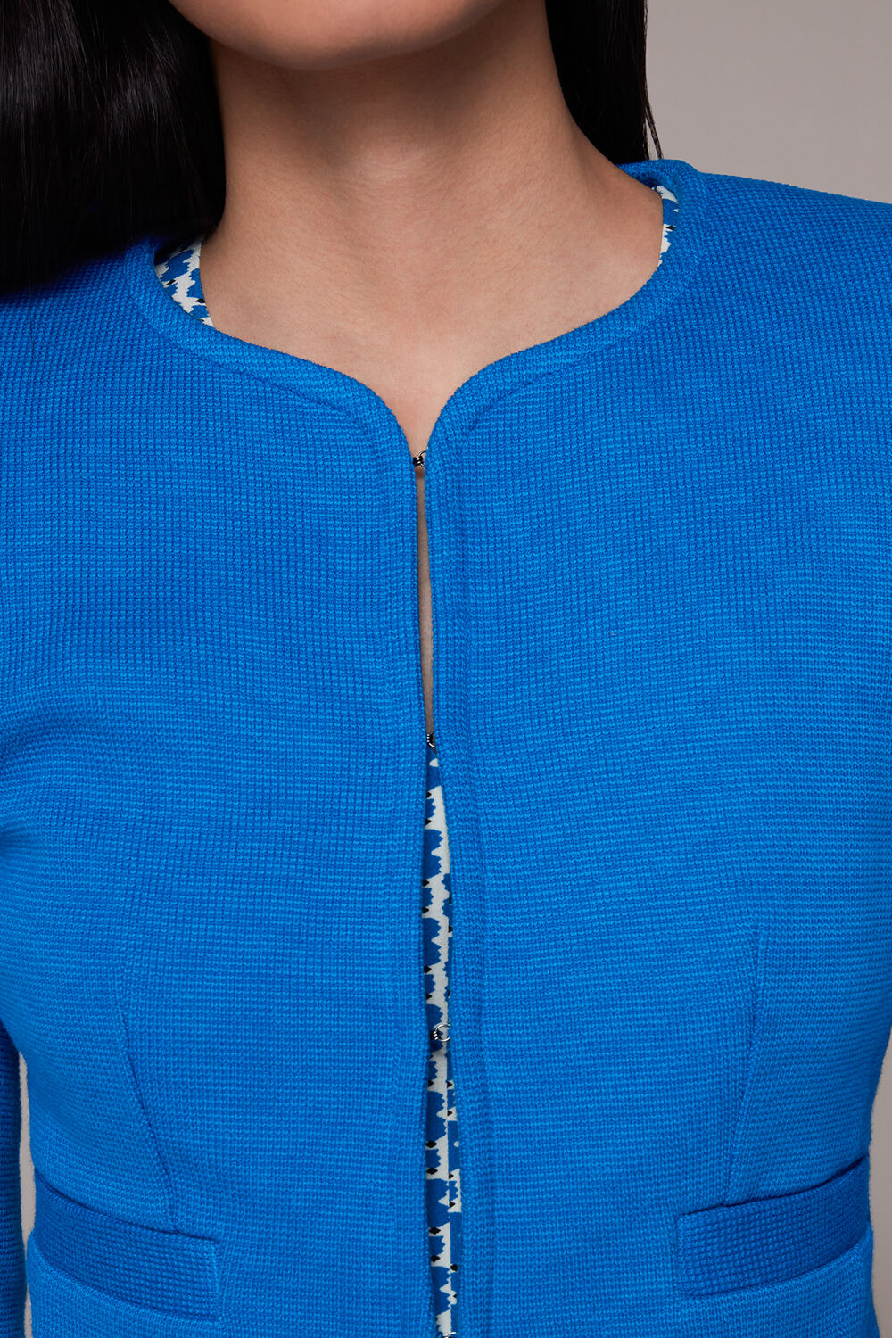 Jersey Collarless Jacket