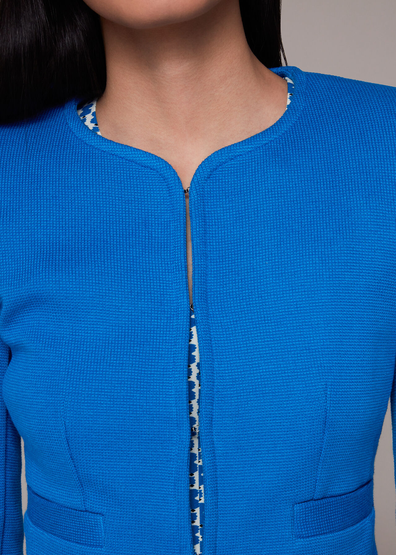 Jersey Collarless Jacket