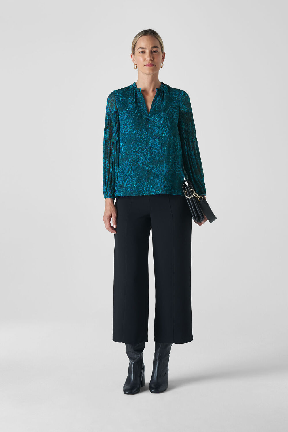 Big Cat Dobby Blouse Teal