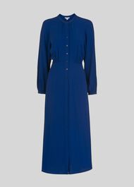 Eloise Textured Dress Dark Blue