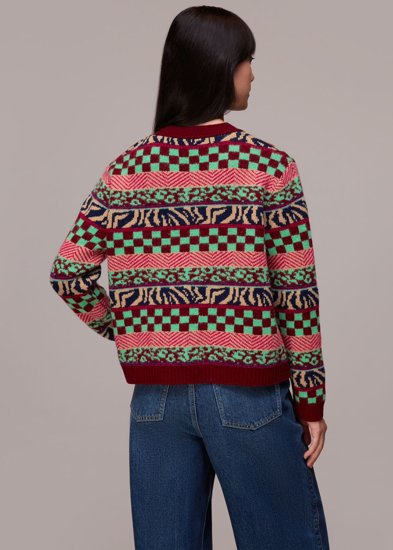 Mix Jacquard Cardigan