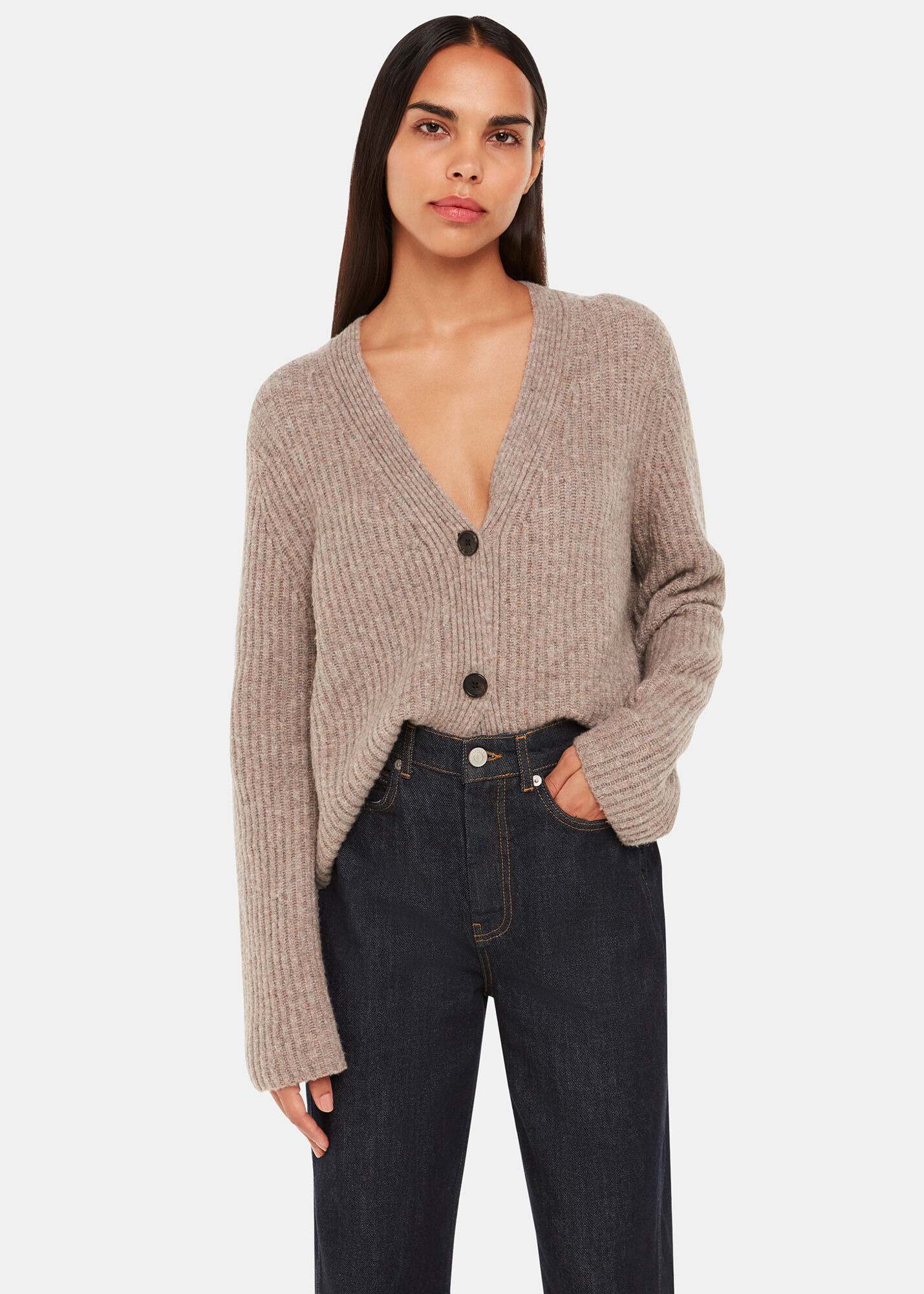 Dark Denim Authentic Barrel Leg Jean WHISTLES Whistles