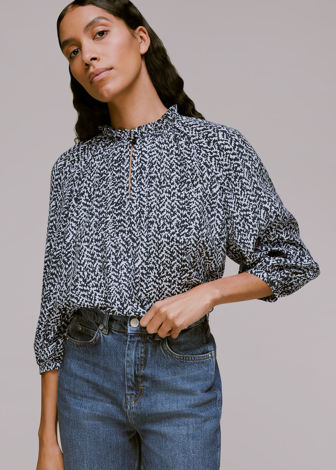 Zig Zag Print Blouse