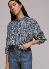 Zig Zag Print Blouse