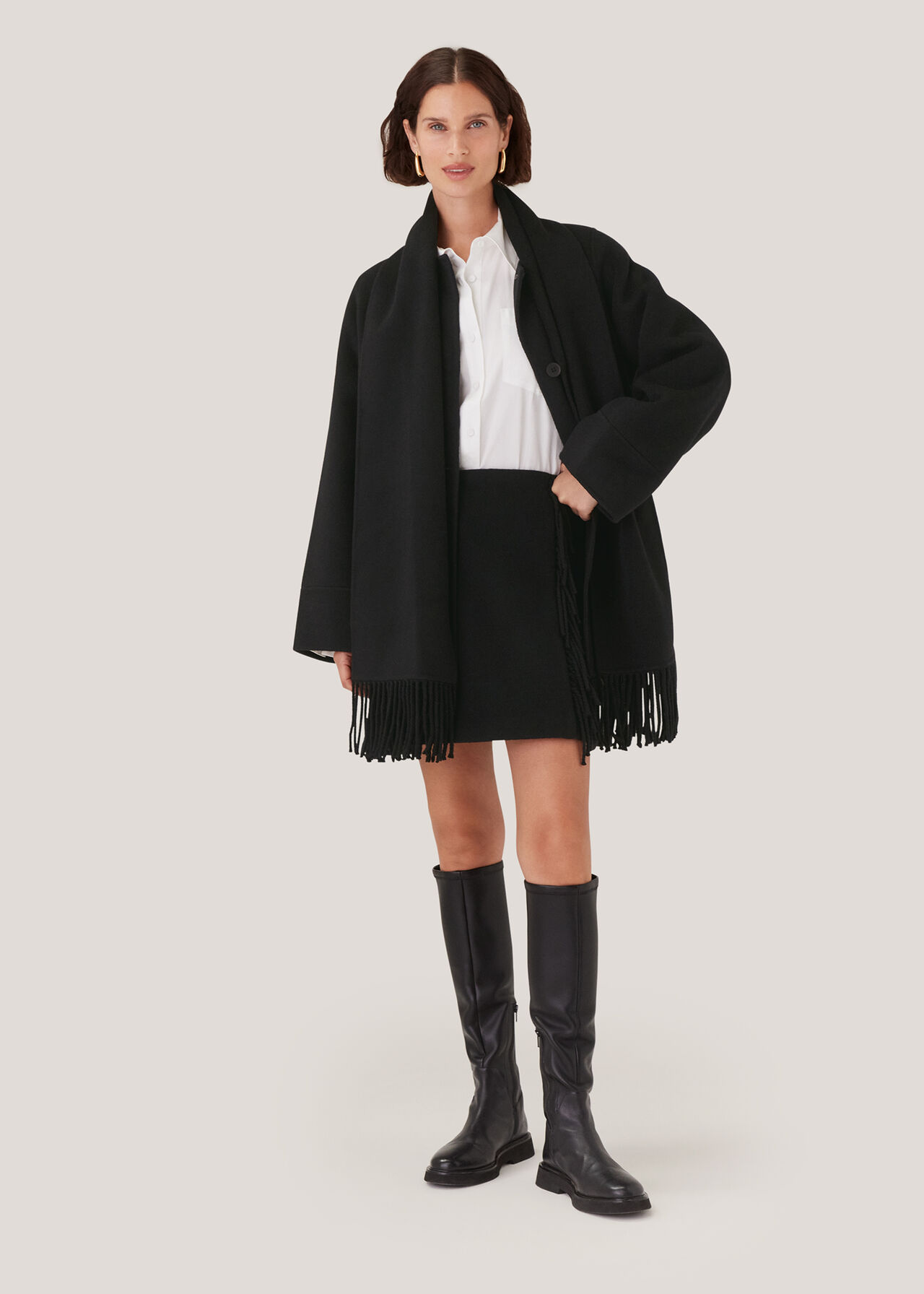 Sadie Wool Fringe Skirt