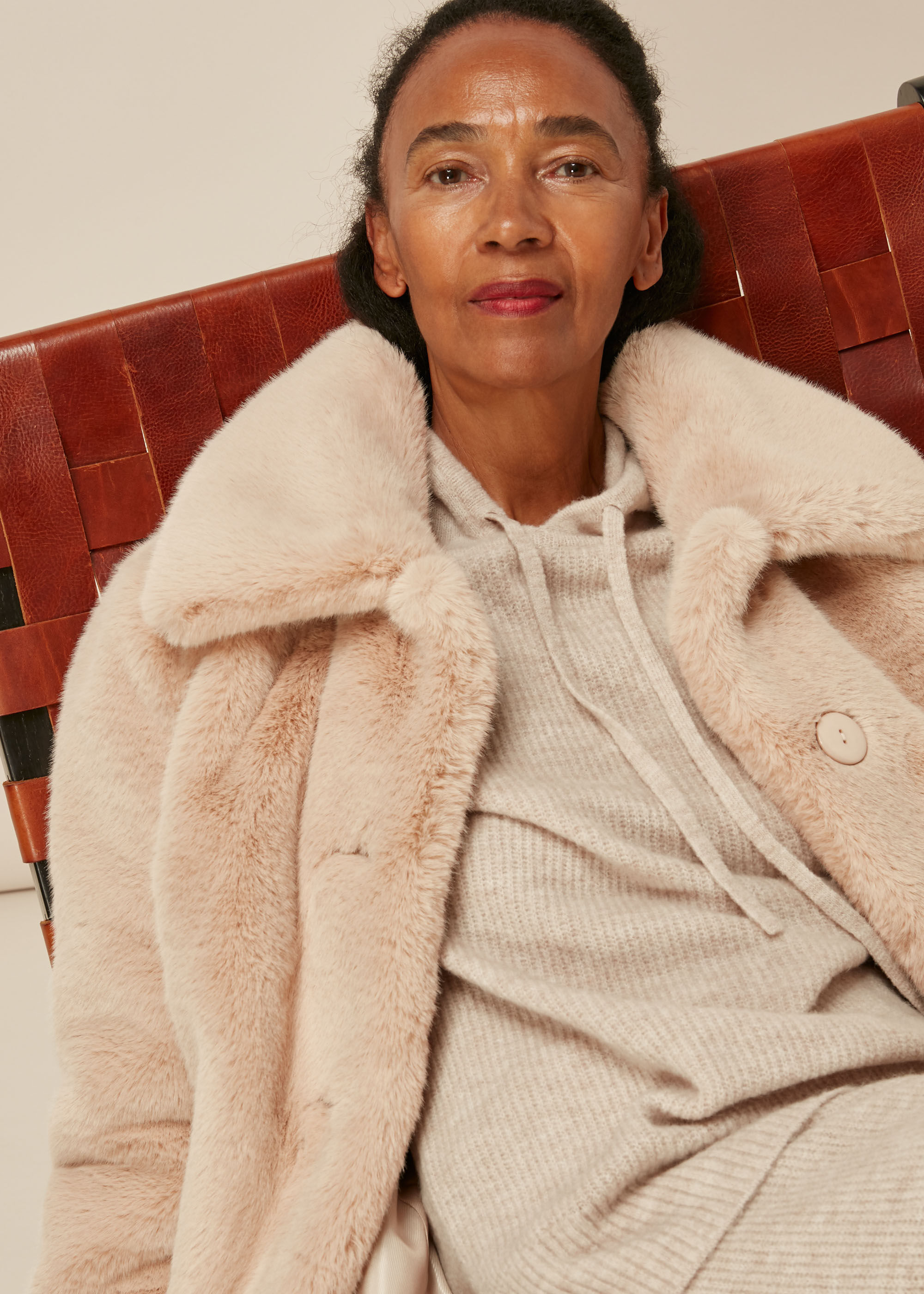 Whistles faux 2025 fur coat