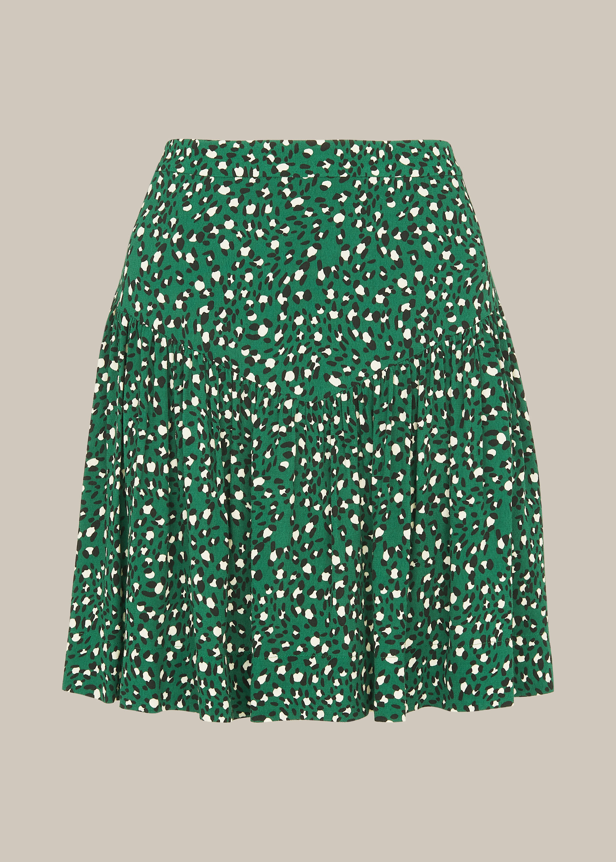 Green Wild Leopard Flippy Skirt