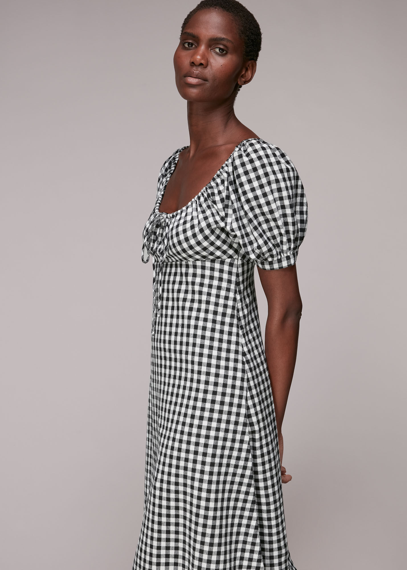 Black/Multi Gingham Check Elouise Dress WHISTLES