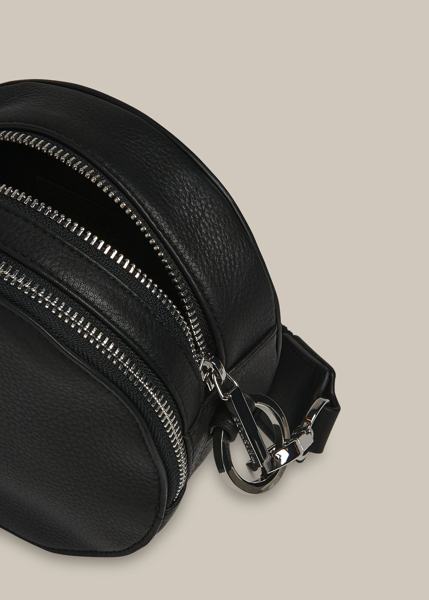 Black Cole Round Crossbody Bag WHISTLES Whistles UK