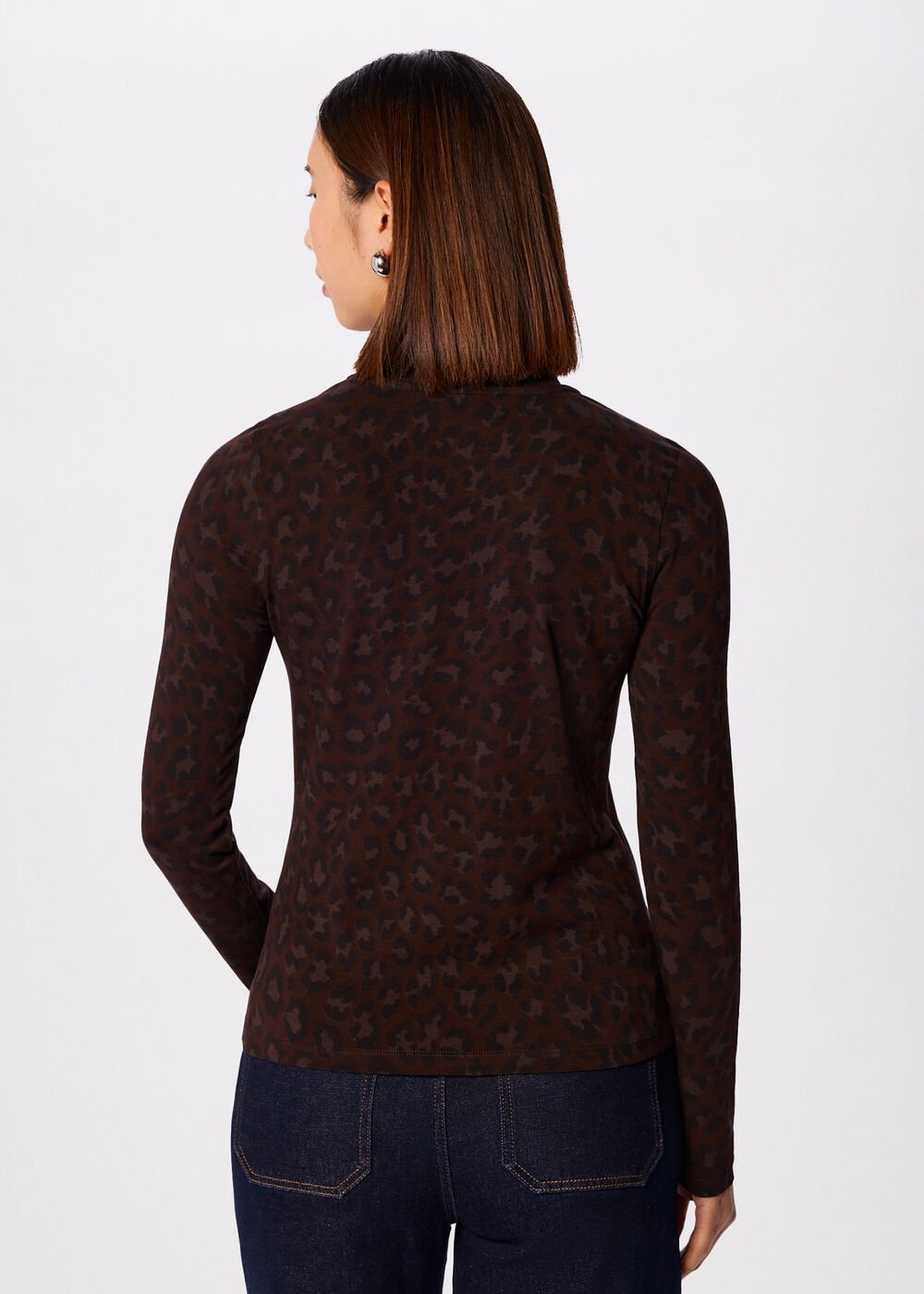 Animal Roll Neck Top