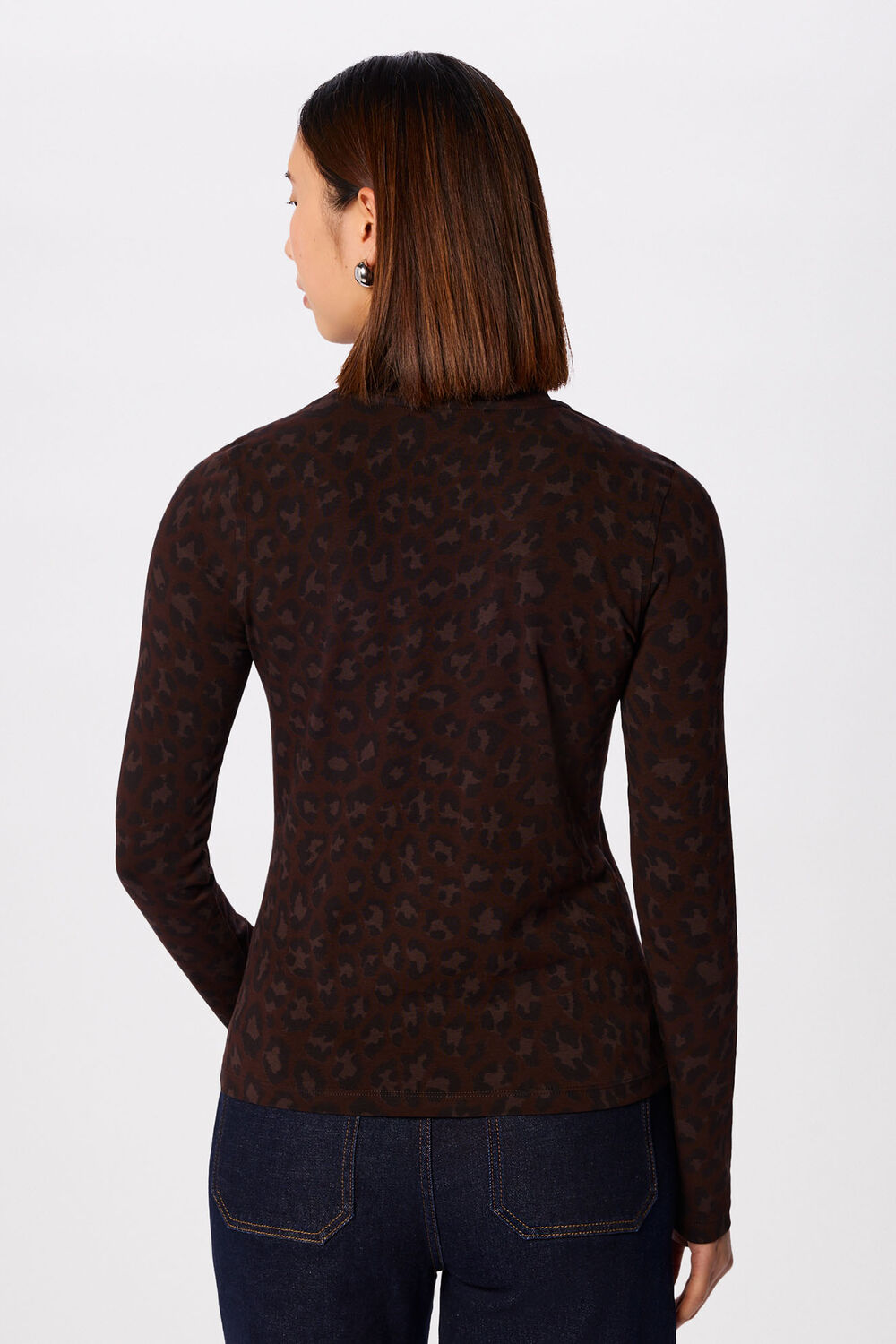 Animal Roll Neck Top