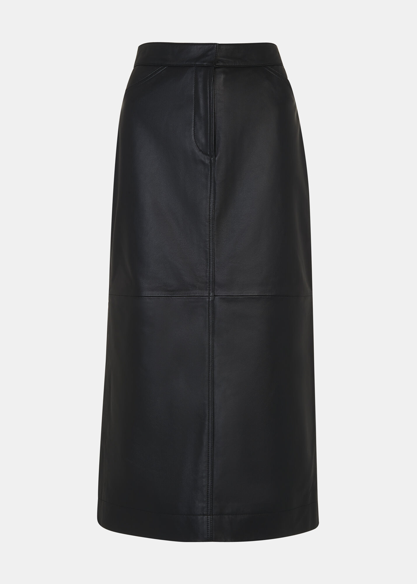 Black leather midi skirt australia store