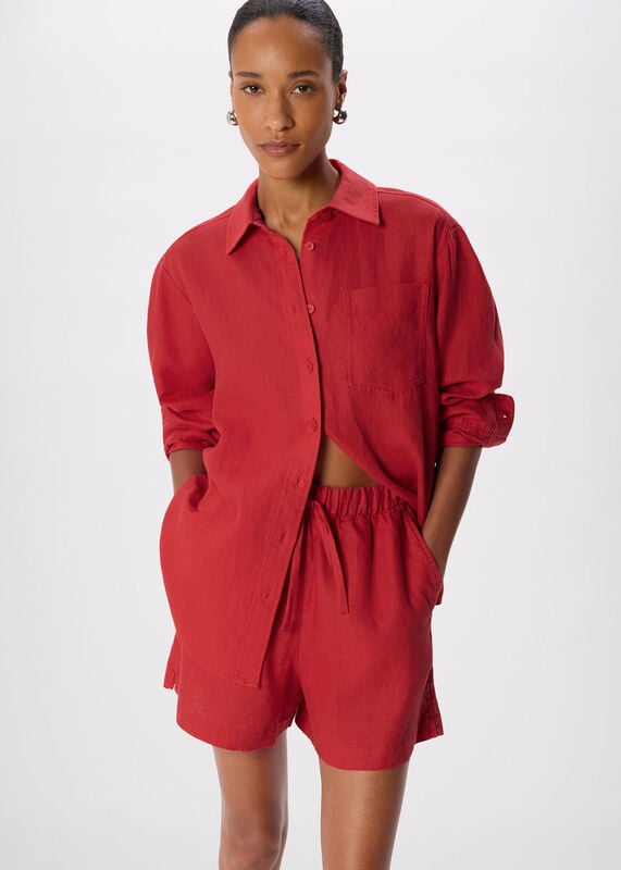 Red Ultimate Linen Shirt