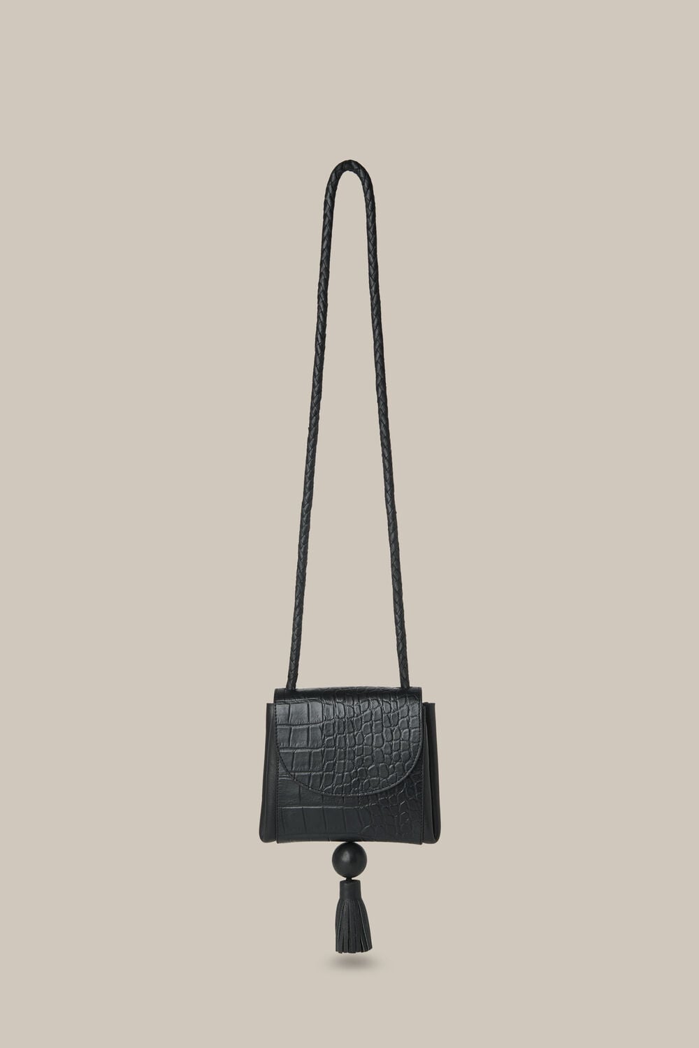 Arden Croc Tassel Bag