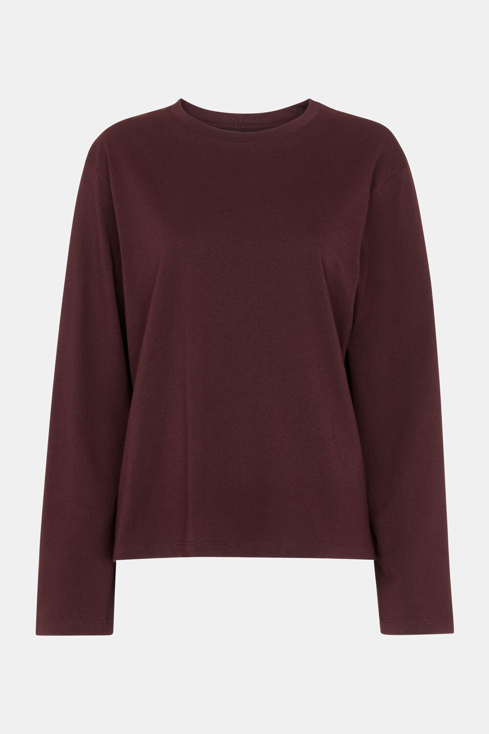 Burgundy Relaxed Long Sleeve Tee
