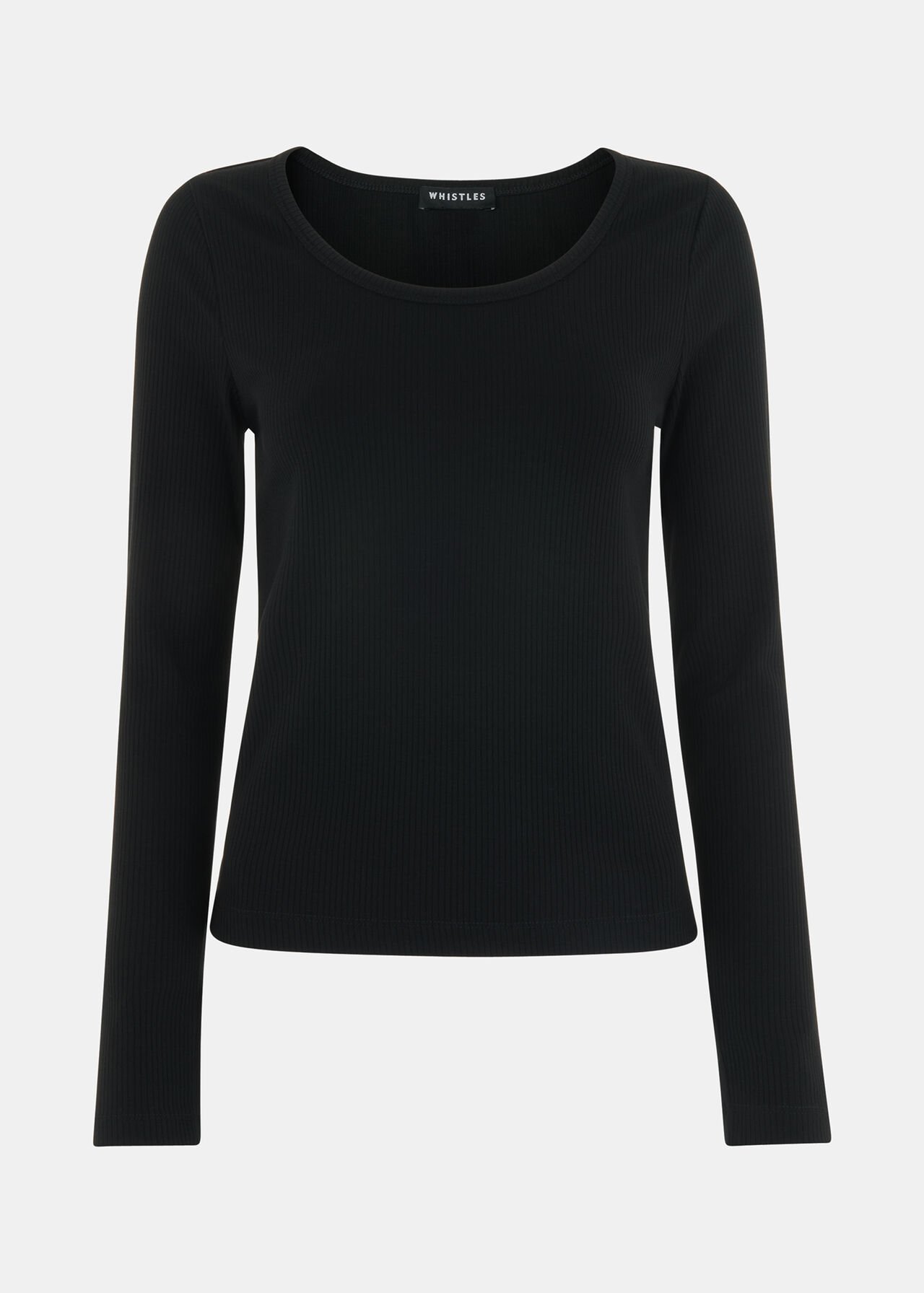 Ribbed Scoop Neck Top