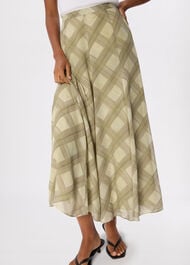 Check Midi Skirt