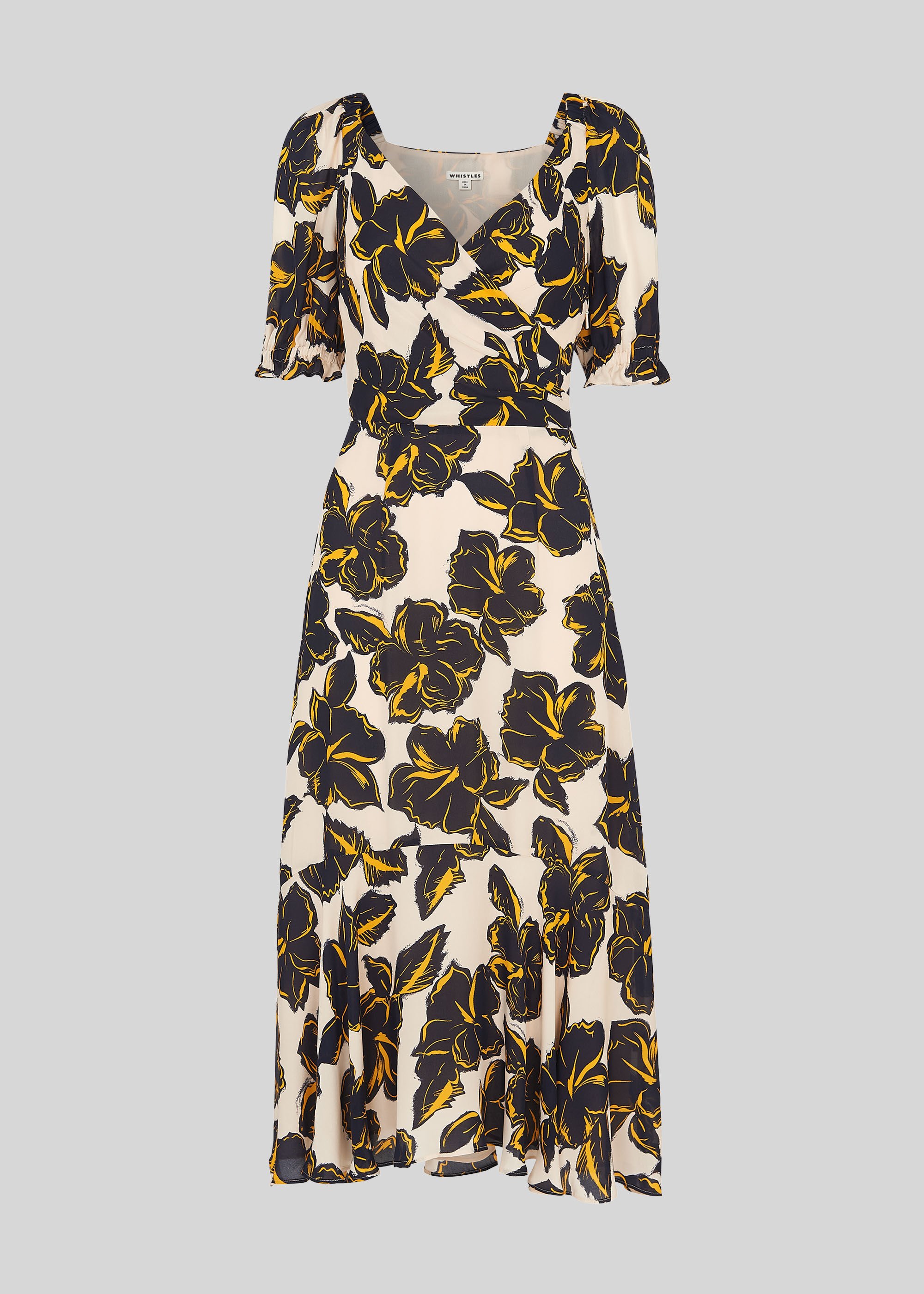 flower silk dress