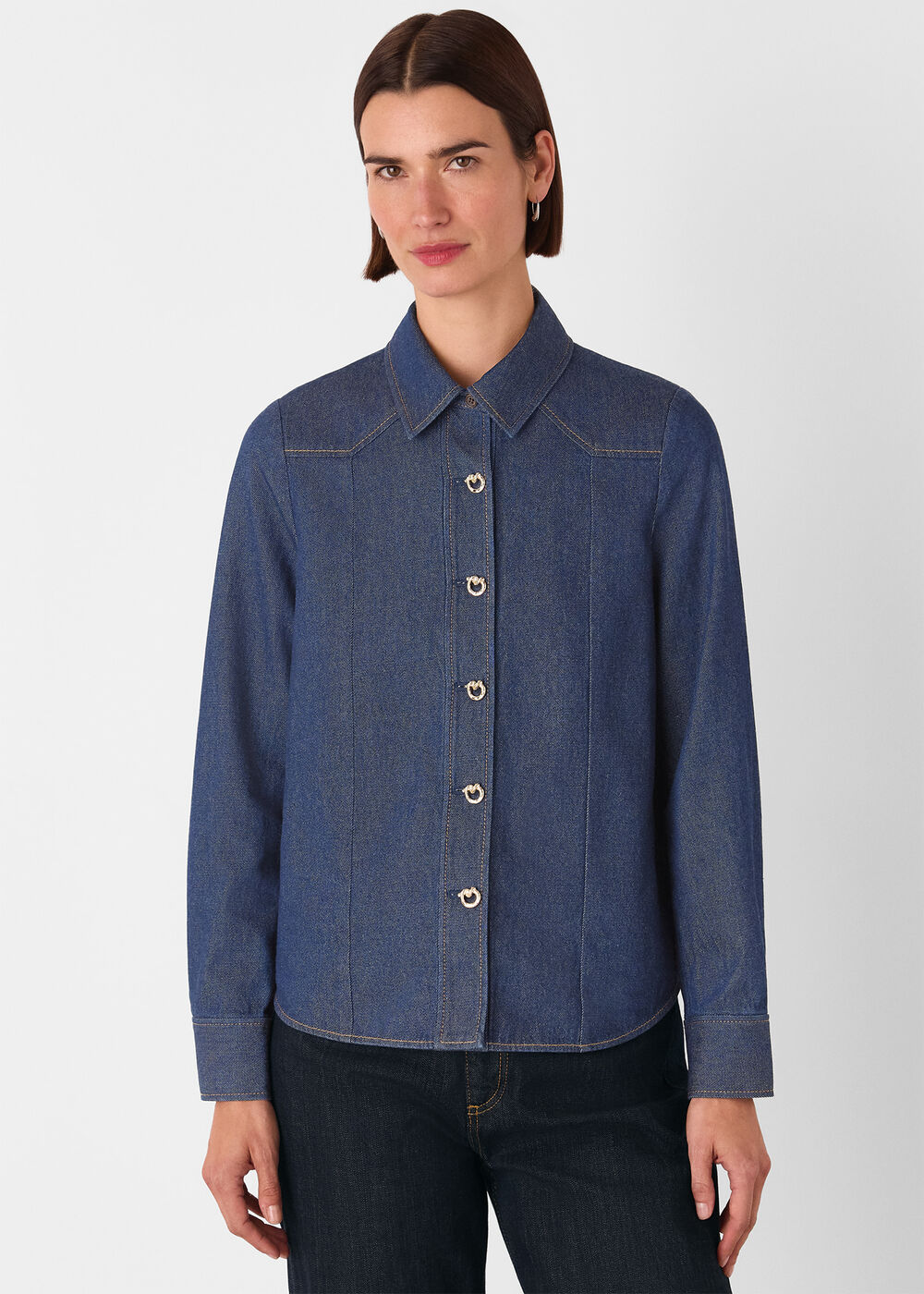 Button Detail Cotton Shirt