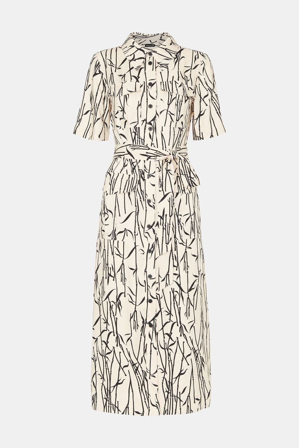 Ivory Bamboo Shoots Fontella Dress