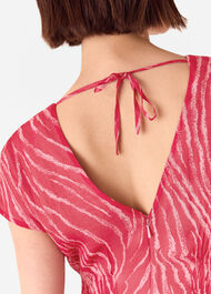 Zebra Texture Midi Dress