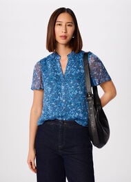 Ditsy Floral V Neck Blouse
