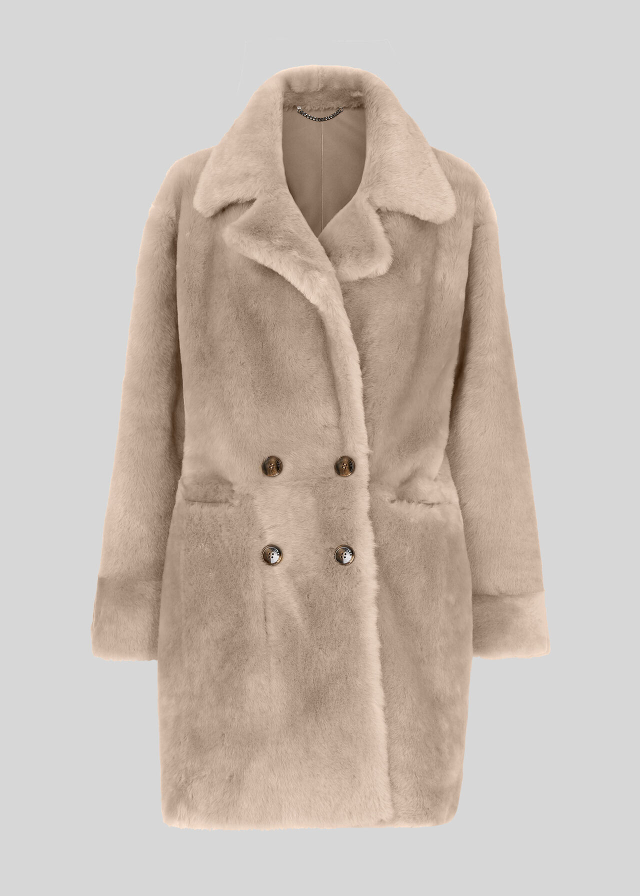 Jude Shearling Coat Grey