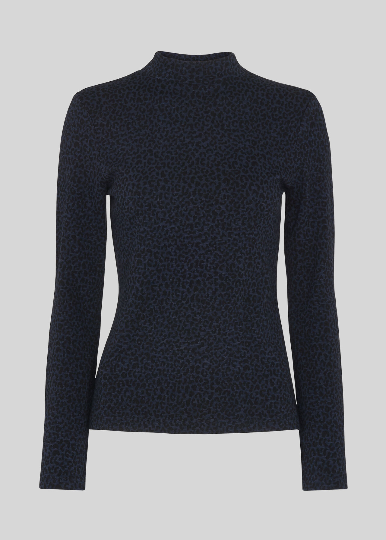 Mini Animal Jacquard Top Navy/Multi