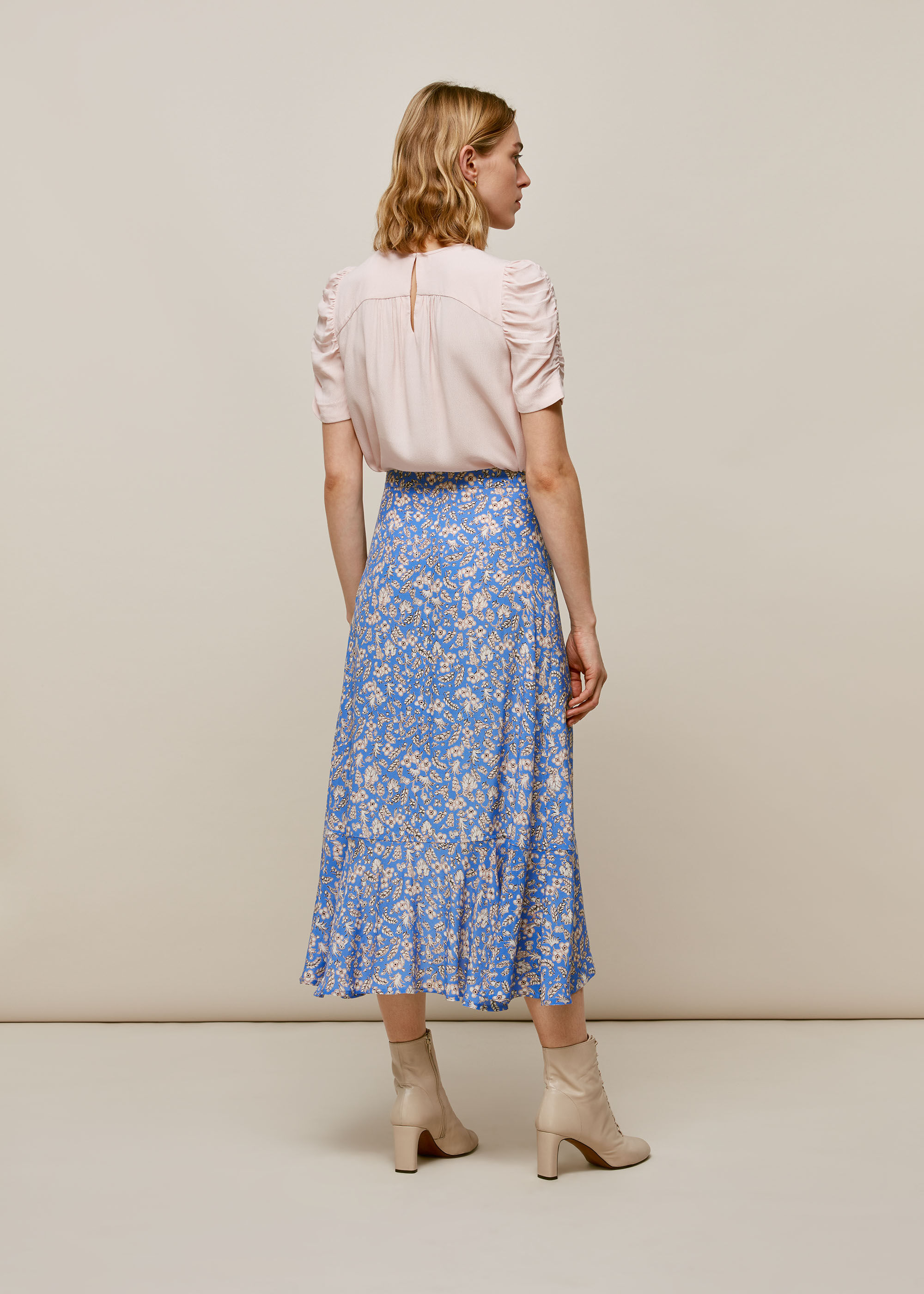 最新作売れ筋が満載 | Skirt Wrap Floral Wheat Blue/Multi WHISTLES | US Whistles | 小物