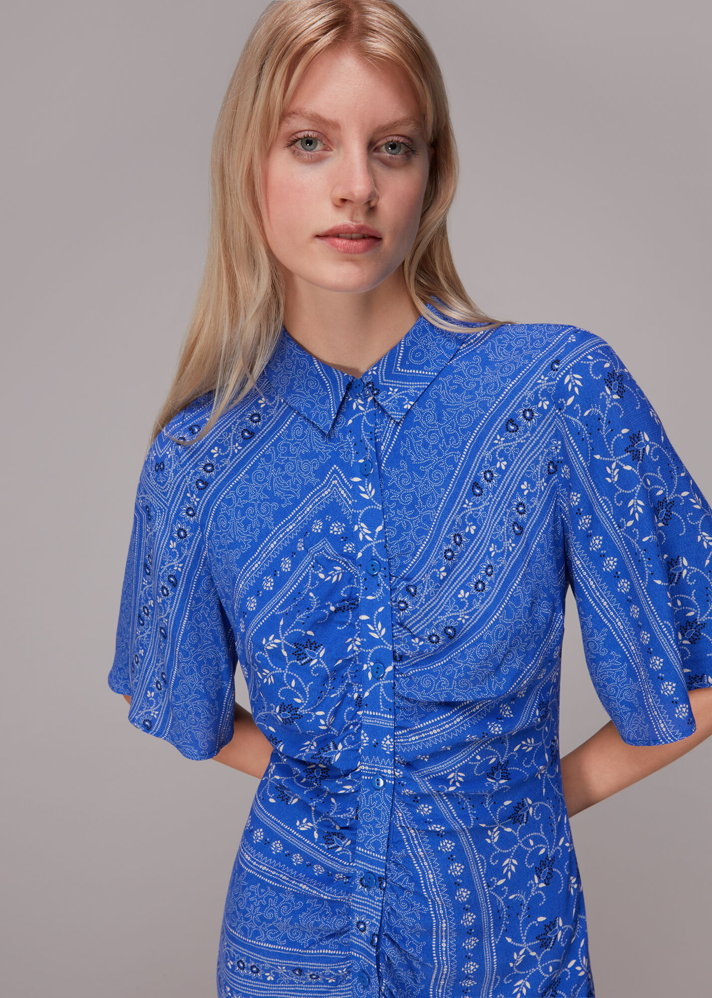Whistles triangle print shirt dress outlet
