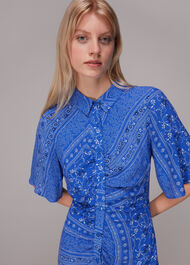 Bandana Spot Print Shirt Dress