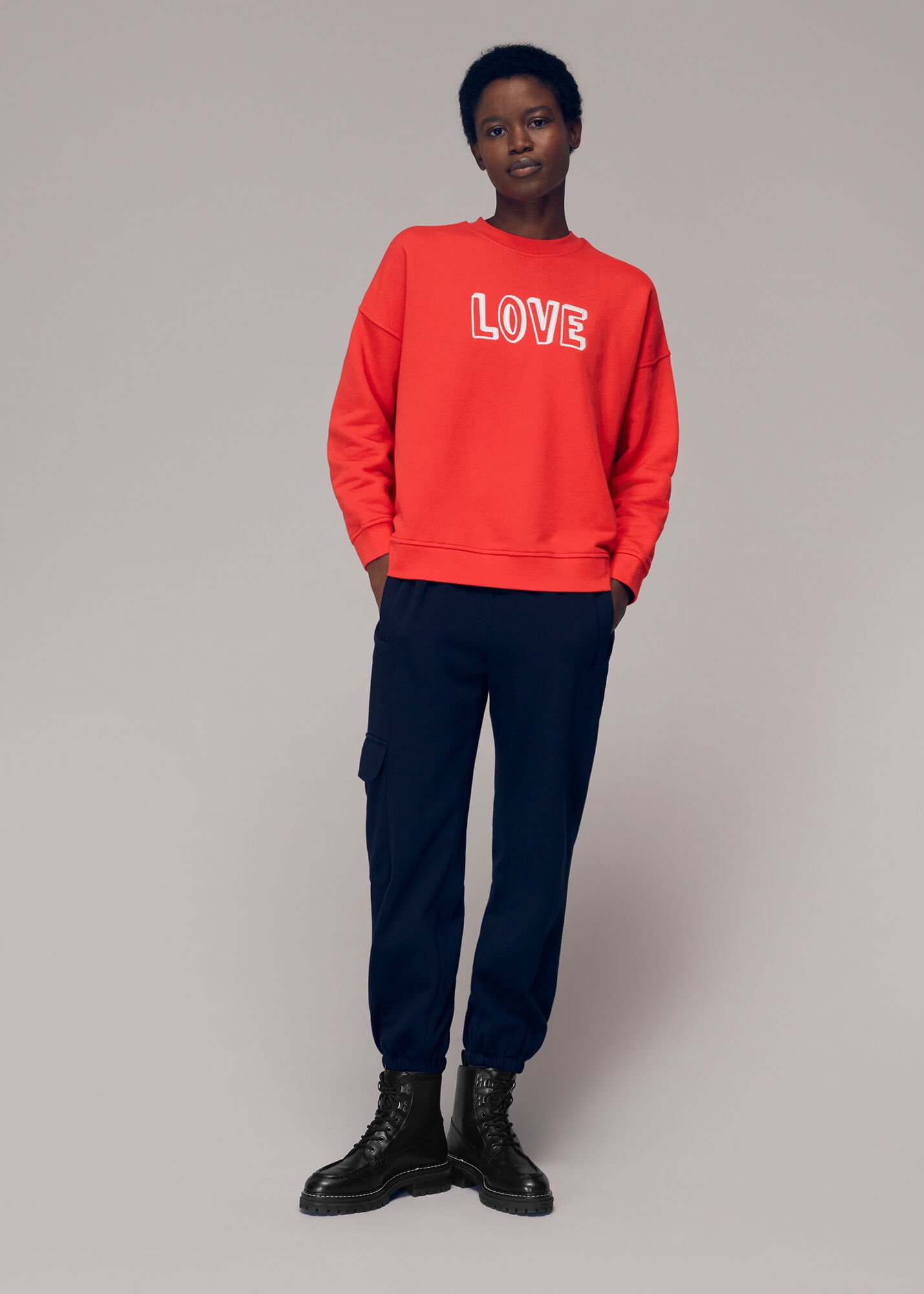 Long red sweatshirt outlet