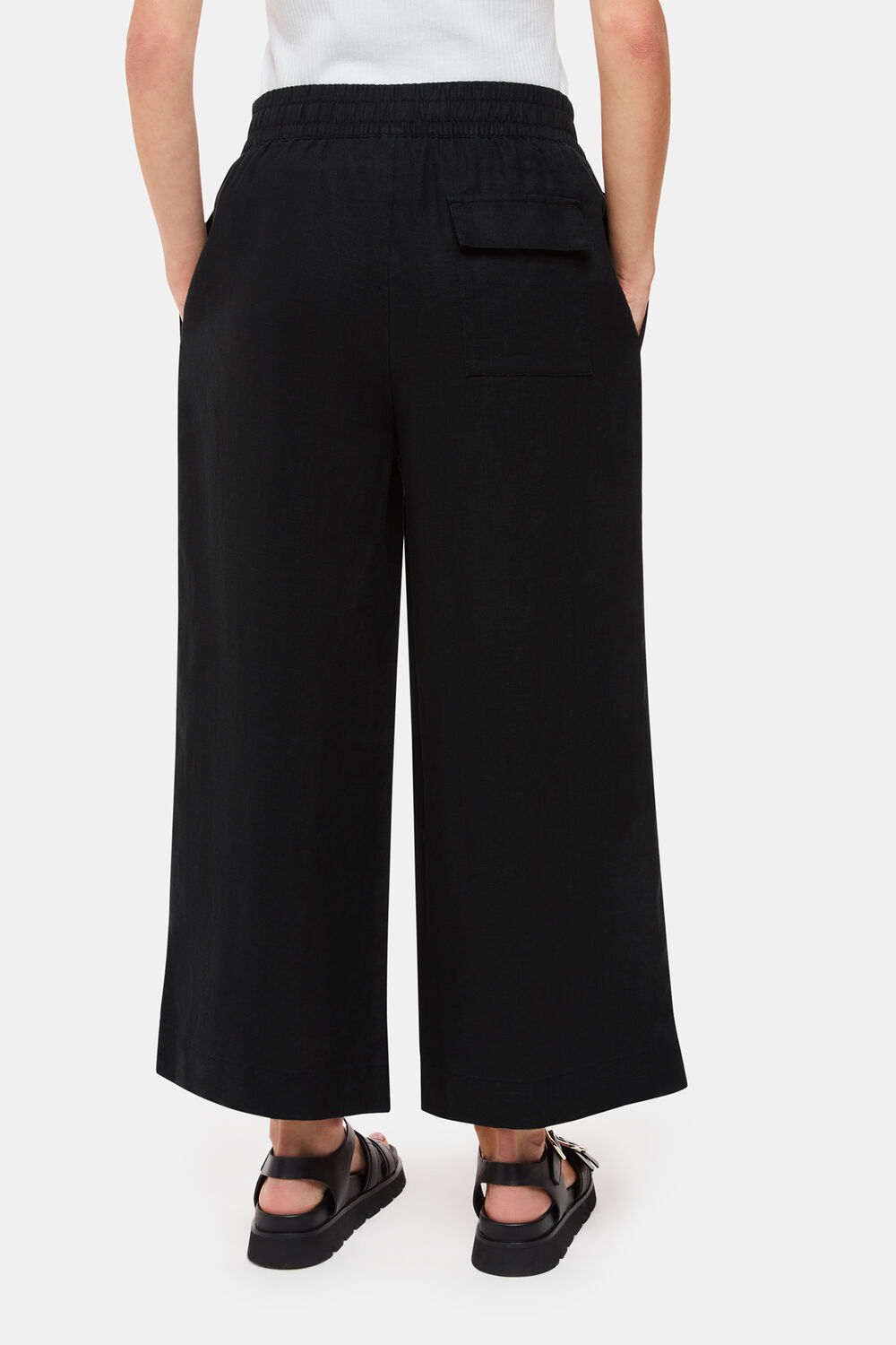 Petite Linen Pocket Trouser