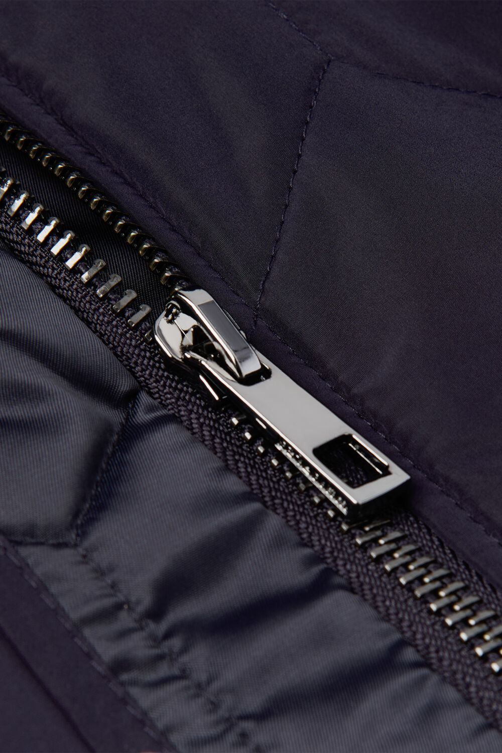 Navy Ida Short Quilted Coat