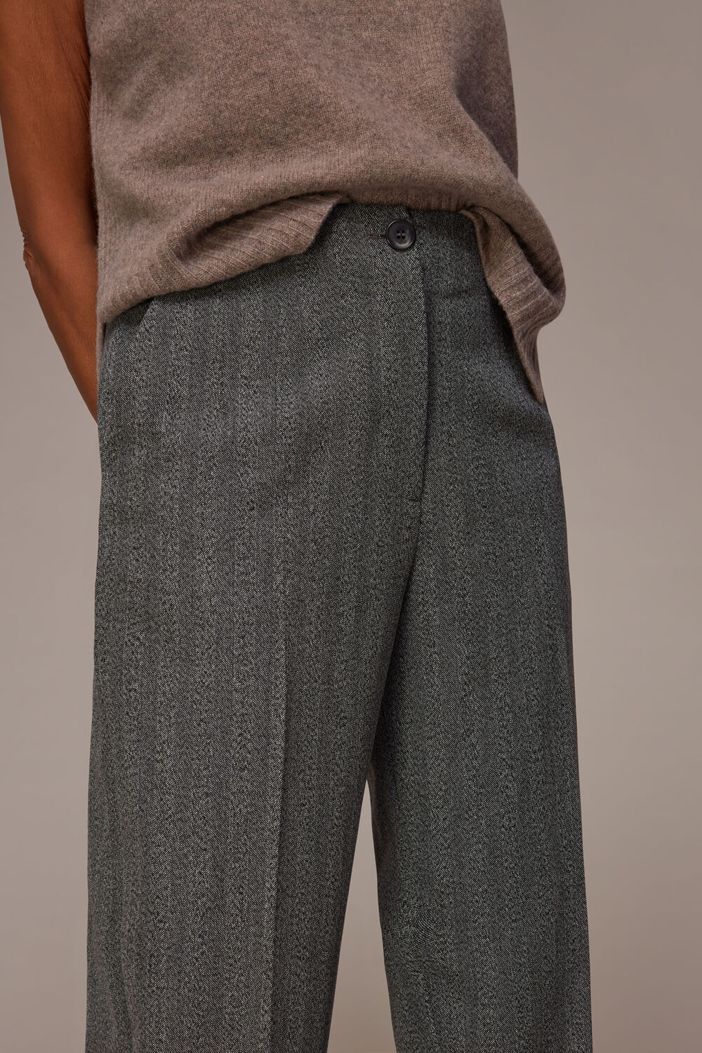 Lila Tapered Check Trouser