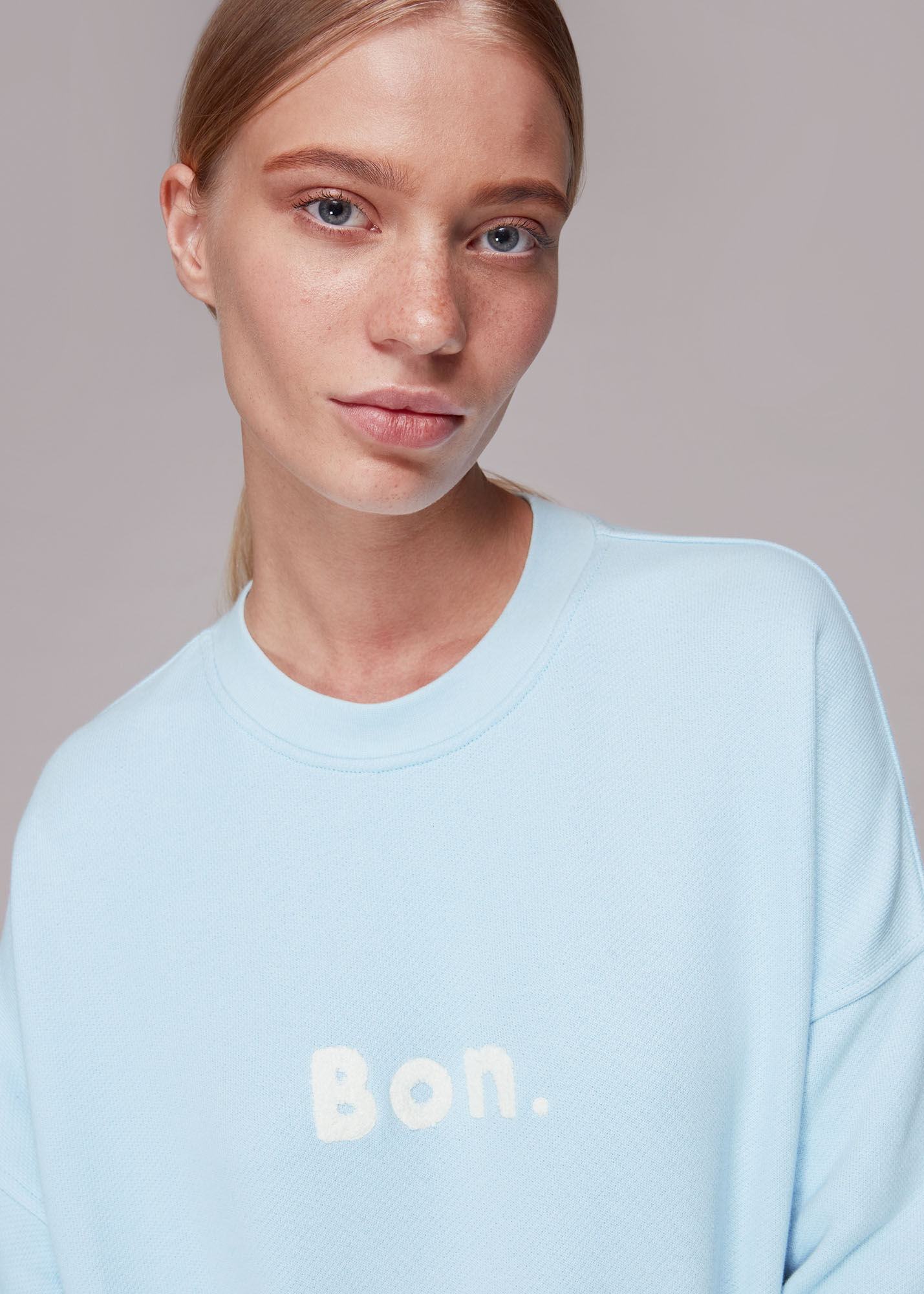 Pale Blue Bon. Relaxed Logo Sweatshirt | WHISTLES