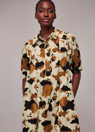 Cow Print Shirt Dress