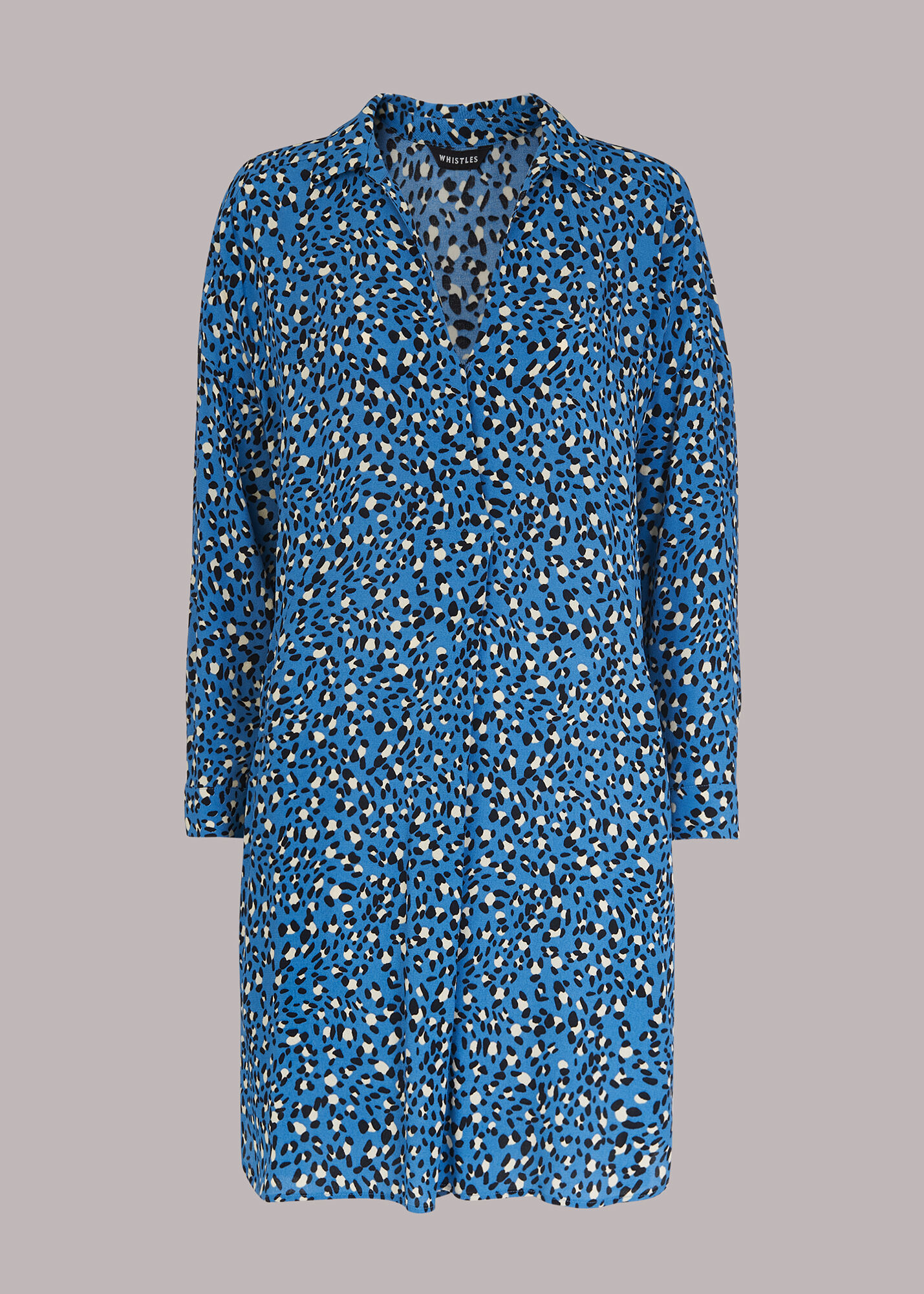 Whistles animal print shirt dress discount