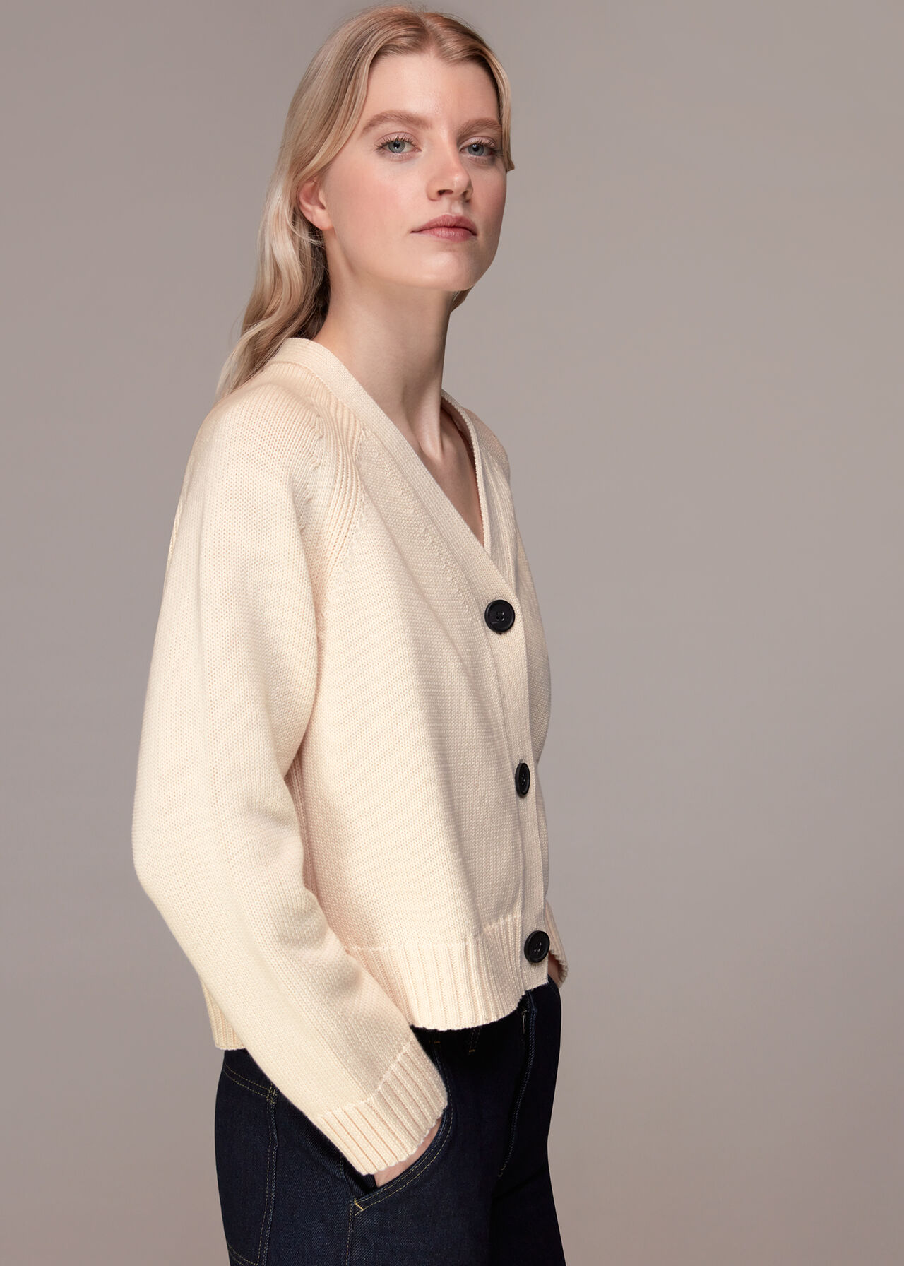 Karine Rib Detail Cardigan