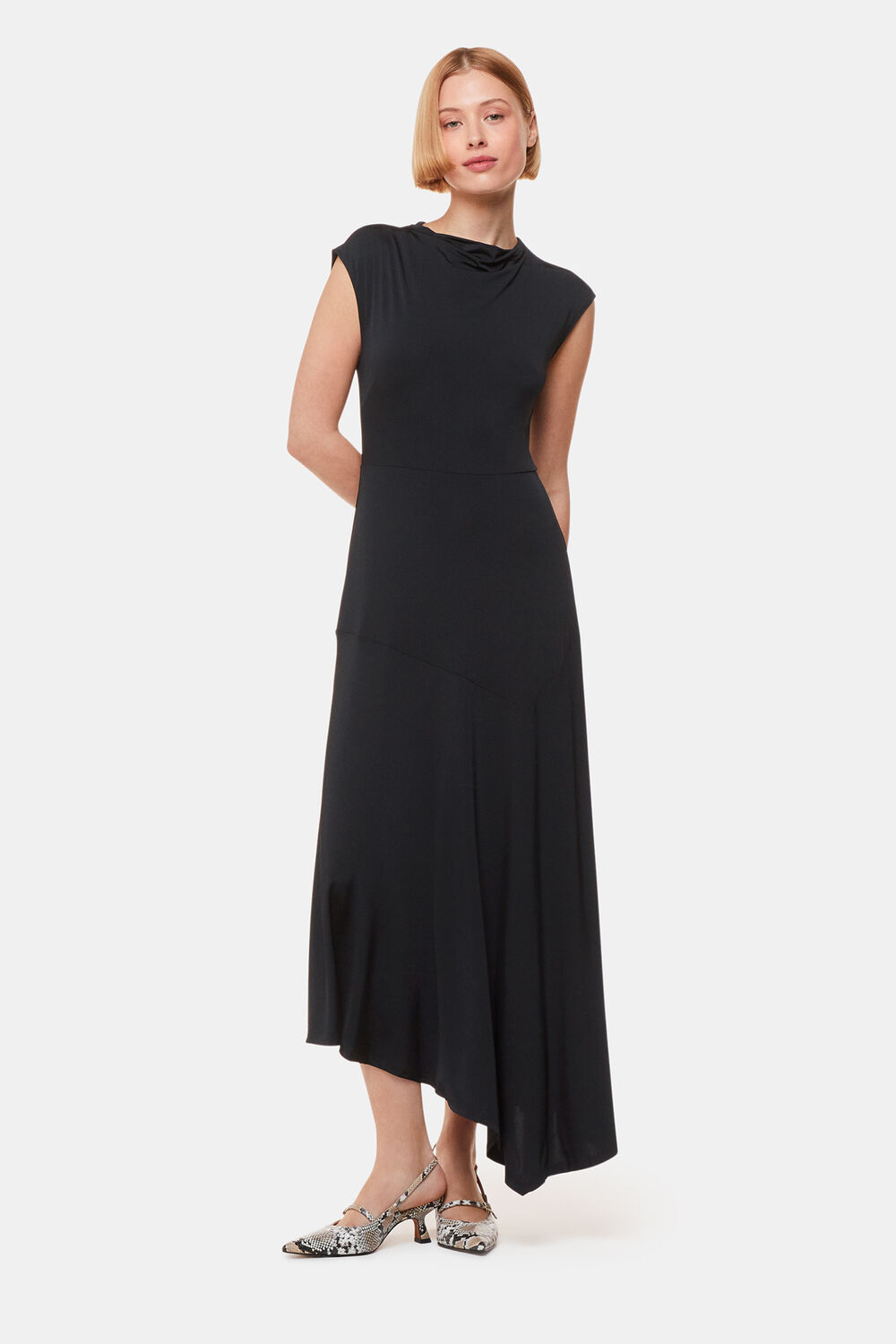 Iris Asymmetric Jersey Dress