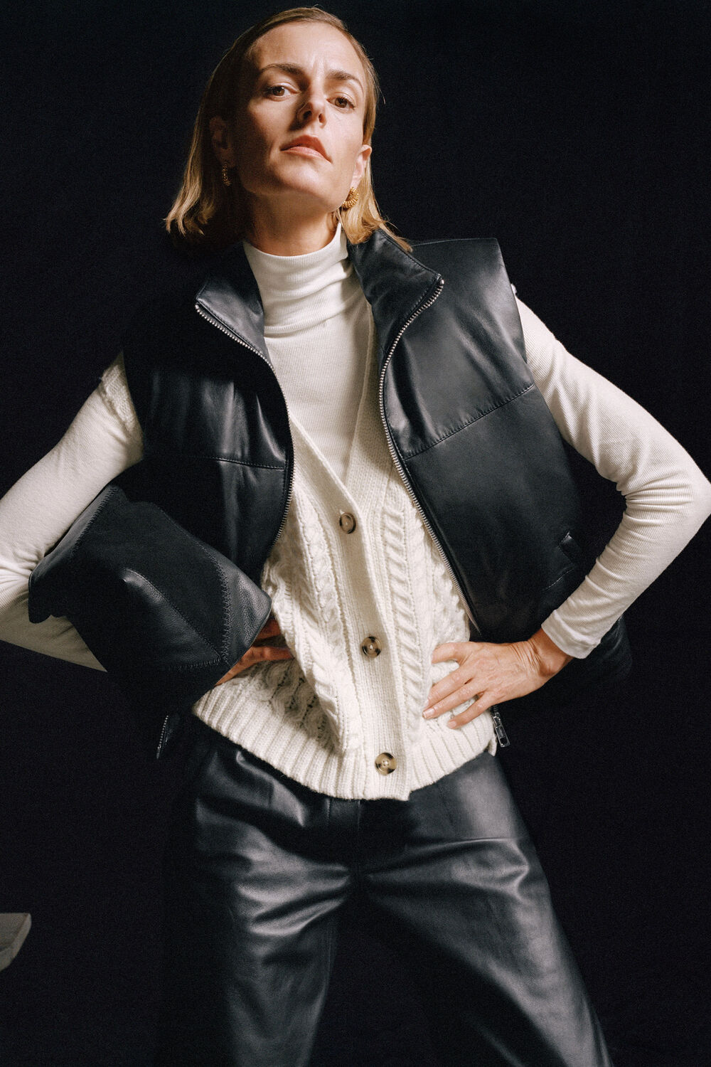 Cable Button Through Waistcoat